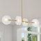 Designers Fountain Sky Fall 60 Watt 4-Light Brushed Gold Contemporary Island Light with Etched Fluted Glass Shades D311C-IS-BG - alternate 4
